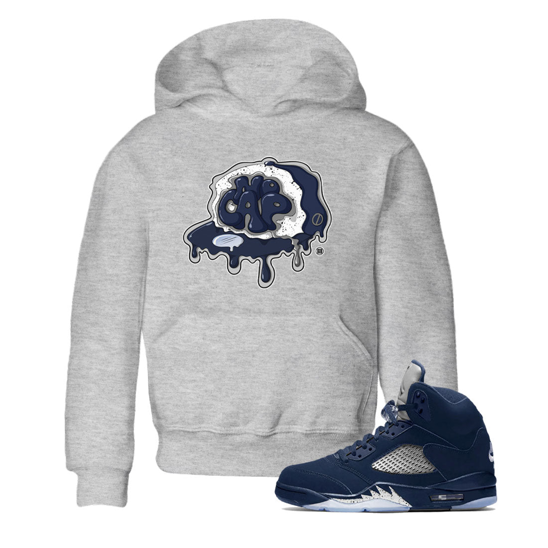 5s Georgetown shirt to match  jordans No Cap sneaker tees Air Jordan 5 Midnight Navy SNRT Sneaker Release Tees Baby Toddler Heather Grey 1 T-Shirt