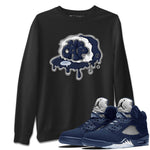 5s Georgetown shirt to match  jordans No Cap sneaker tees Air Jordan 5 Midnight Navy SNRT Sneaker Release Tees Unisex Black 1 T-Shirt