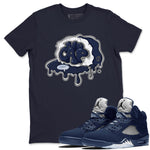 5s Georgetown shirt to match  jordans No Cap sneaker tees Air Jordan 5 Midnight Navy SNRT Sneaker Release Tees Unisex Navy 1 T-Shirt