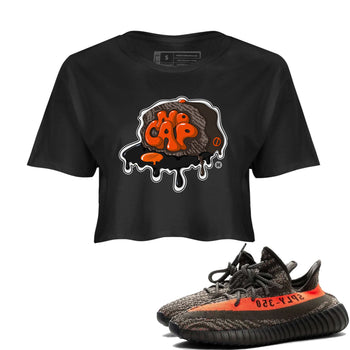 Yeezy Boost 350 V2 Carbon Beluga shirt to match jordans No Cap sneaker tees Yeezy 350 Carbon Beluga SNRT Sneaker Release Tees Black 1 Crop T-Shirt