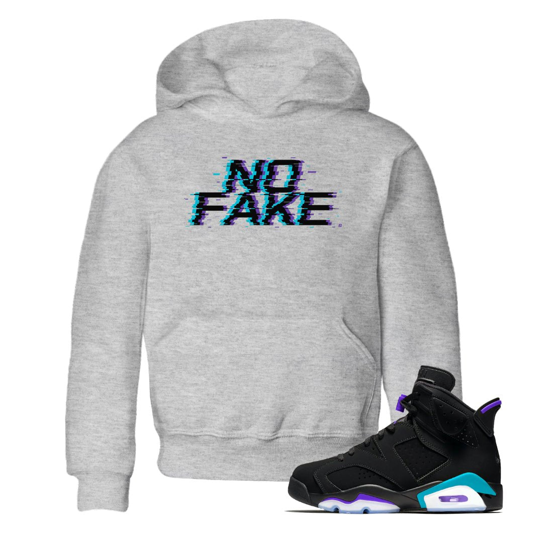 Jordan 6 Retro Aqua shirt to match jordans No Fake Glitch sneaker tees Air Jordan 6 Aqua SNRT Sneaker Release Tees Baby Toddler Heather Grey 1 T-Shirt