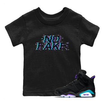 Jordan 6 Retro Aqua shirt to match jordans No Fake Glitch sneaker tees Air Jordan 6 Aqua SNRT Sneaker Release Tees Baby Toddler Black 1 T-Shirt