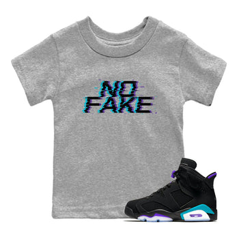 Jordan 6 Retro Aqua shirt to match jordans No Fake Glitch sneaker tees Air Jordan 6 Aqua SNRT Sneaker Release Tees Baby Toddler Heather Grey 1 T-Shirt