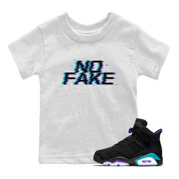 Jordan 6 Retro Aqua shirt to match jordans No Fake Glitch sneaker tees Air Jordan 6 Aqua SNRT Sneaker Release Tees Baby Toddler White 1 T-Shirt