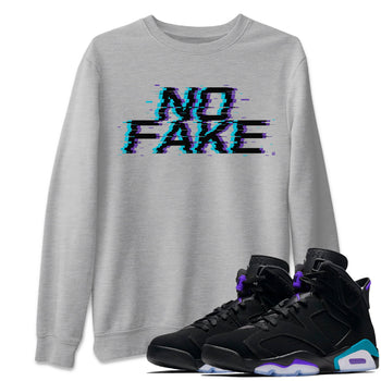 Jordan 6 Retro Aqua shirt to match jordans No Fake Glitch sneaker tees Air Jordan 6 Aqua SNRT Sneaker Release Tees Unisex Heather Grey 1 T-Shirt
