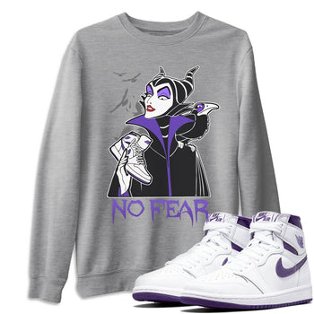 Jordan 1 WMNS Court Purple Sneaker Match Tees No Fear Sneaker Tees Jordan 1 WMNS Court Purple Sneaker Release Tees Unisex Shirts