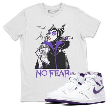 Jordan 1 WMNS Court Purple Sneaker Match Tees No Fear Sneaker Tees Jordan 1 WMNS Court Purple Sneaker Release Tees Unisex Shirts