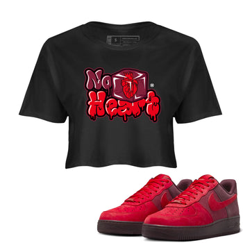 Air Force 1 Layers Of Love Valentine's Day shirt to match jordans No Hearts sneaker tees streetwear brand AF1 Layers Of Love SNRT Sneaker Release Tees Black 1 crop length shirt