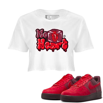 Air Force 1 Layers Of Love Valentine's Day shirt to match jordans No Hearts sneaker tees streetwear brand AF1 Layers Of Love SNRT Sneaker Release Tees White 1 crop length shirt