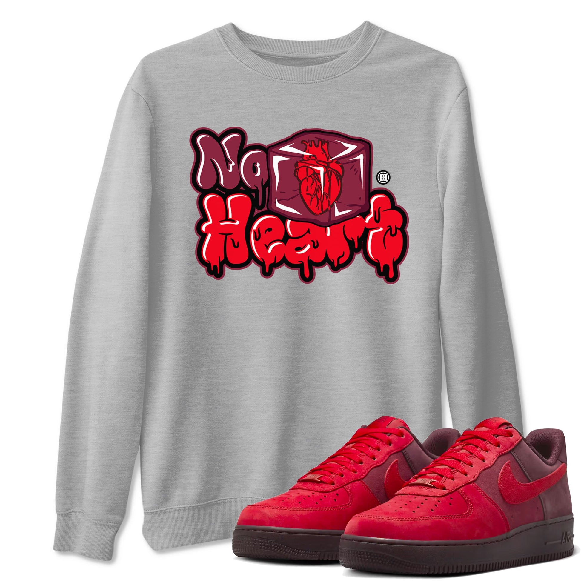 Air Force 1 Layers Of Love Valentine's Day shirt to match jordans No Hearts sneaker tees streetwear brand AF1 Layers Of Love SNRT Sneaker Release Tees unisex cotton Heather Grey 1 crew neck shirt
