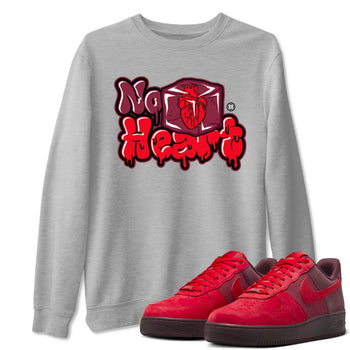 Air Force 1 Layers Of Love Valentine's Day shirt to match jordans No Hearts sneaker tees streetwear brand AF1 Layers Of Love SNRT Sneaker Release Tees unisex cotton Heather Grey 1 crew neck shirt