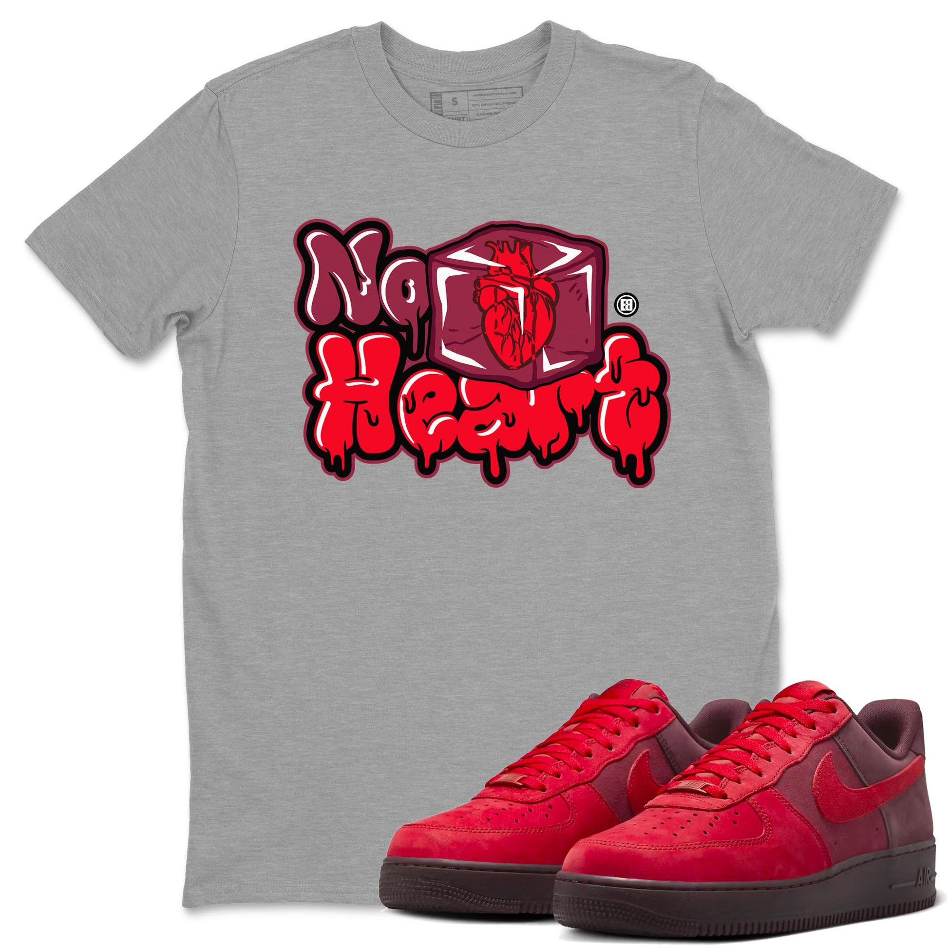 Air Force 1 Layers Of Love Valentine's Day shirt to match jordans No Hearts sneaker tees streetwear brand AF1 Layers Of Love SNRT Sneaker Release Tees unisex cotton Heather Grey 1 crew neck shirt