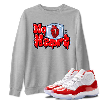 Air Jordan 11 Cherry shirt to match jordans No Hearts sneaker tees Air Jordan 11 Retro Cherry SNRT Sneaker Tees Unisex Heather Grey 1 T-Shirt