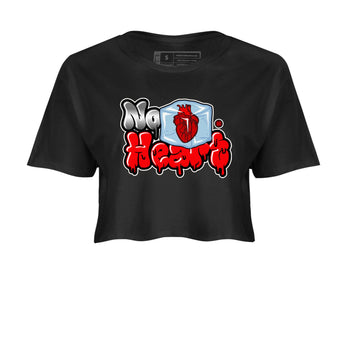 Air Jordan 12 Cherry shirt to match jordans No Hearts sneaker tees Air Jordan 12 Cherry SNRT Sneaker Tees Black 2 Crop T-Shirt