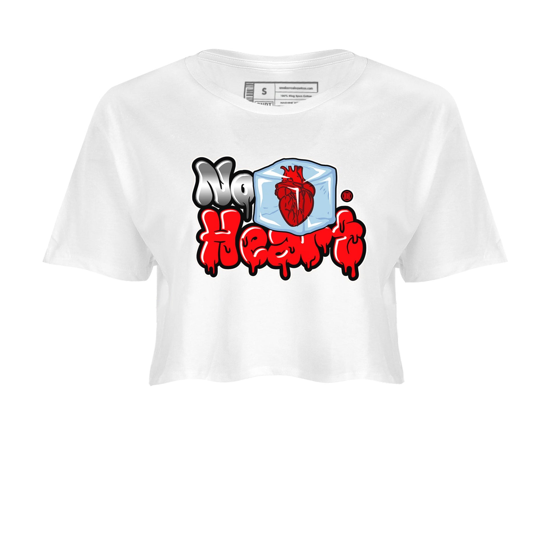 Air Jordan 12 Cherry shirt to match jordans No Hearts sneaker tees Air Jordan 12 Cherry SNRT Sneaker Tees White 2 Crop T-Shirt