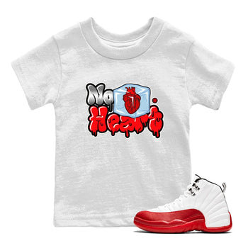 Air Jordan 12 Cherry shirt to match jordans No Hearts sneaker tees Air Jordan 12 Cherry SNRT Sneaker Tees Baby Toddler White 1 T-Shirt