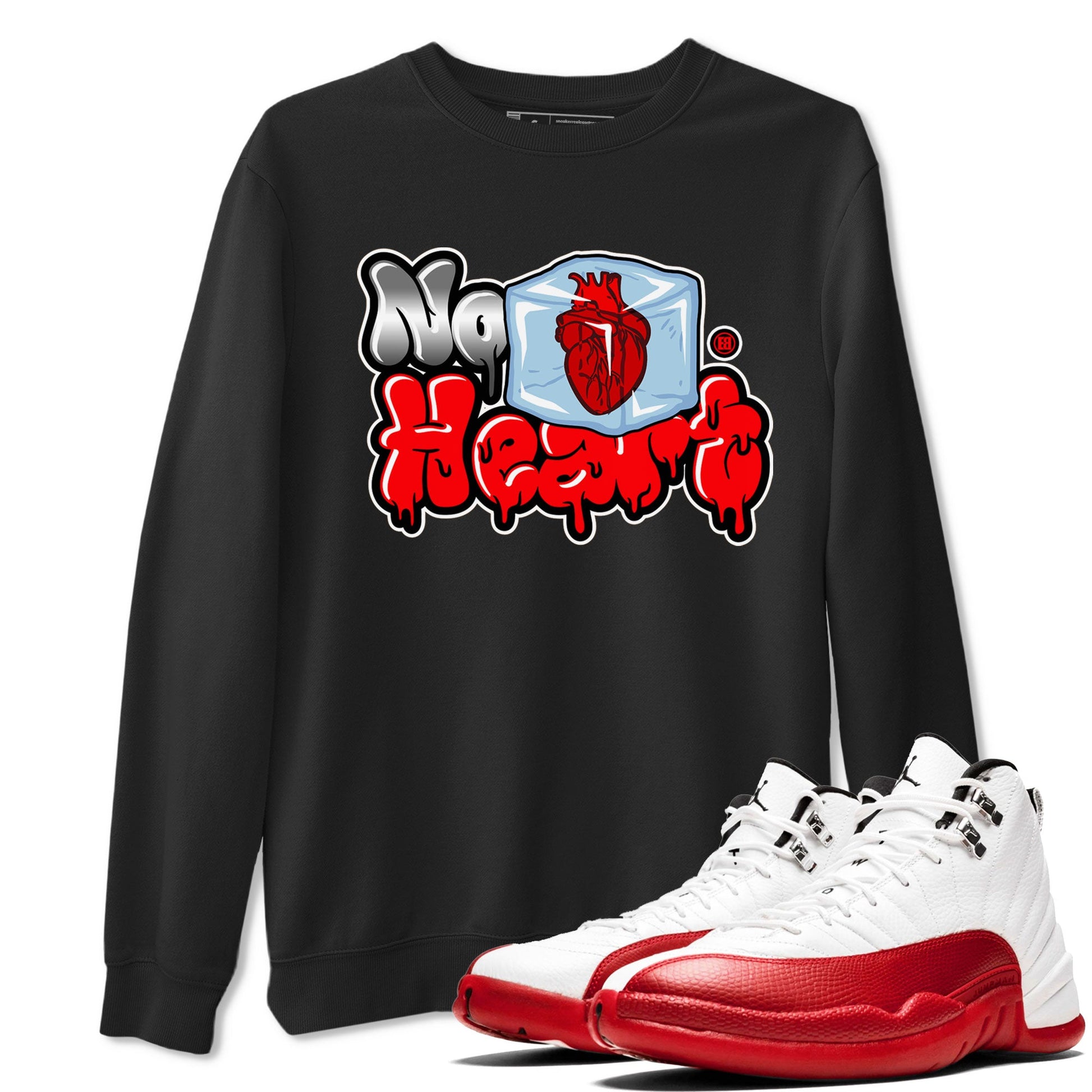 Air Jordan 12 Cherry shirt to match jordans No Hearts sneaker tees Air Jordan 12 Cherry SNRT Sneaker Tees Unisex Black 1 T-Shirt