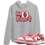 Dunk Valentines Day shirt to match jordans No Hearts sneaker tees Dunk Low Valentine's Day SNRT Sneaker Release Tees Cotton Sneaker Tee Heather Grey 1 T-Shirt