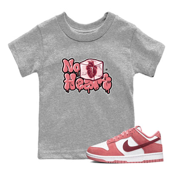 Dunk Valentines Day shirt to match jordans No Hearts sneaker tees Dunk Valentines Day SNRT Sneaker Tees Youth Kid's Baby Shirt Heather Grey 1 T-Shirt