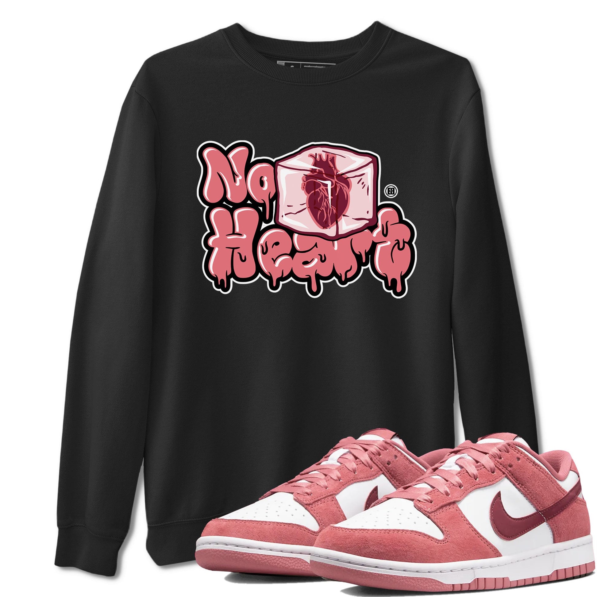 Dunk Valentines Day shirt to match jordans No Hearts sneaker tees Dunk Low Valentine's Day SNRT Sneaker Release Tees Cotton Sneaker Tee Black 1 T-Shirt