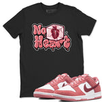 Dunk Valentines Day shirt to match jordans No Hearts sneaker tees Dunk Low Valentine's Day SNRT Sneaker Release Tees Cotton Sneaker Tee Black 1 T-Shirt