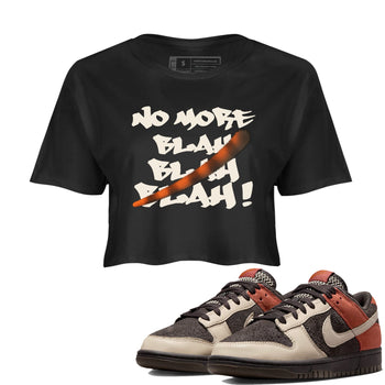 Dunk Low Red Panda shirt to match jordans No More Blah sneaker tees Dunks Red Panda SNRT Sneaker Tees Sneaker Matching Clothing Brand Black 1 Crop T-Shirt