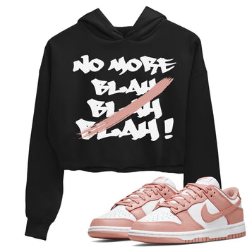 Dunk Low WMNS Rose Whisper shirt to match jordans No More Blah sneaker tees Dunk Low WMNS Rose Whisper SNRT Sneaker Release Tees Black 1 Crop T-Shirt