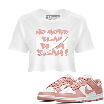 Dunk Low WMNS Rose Whisper shirt to match jordans No More Blah sneaker tees Dunk Low WMNS Rose Whisper SNRT Sneaker Release Tees White 1 Crop T-Shirt