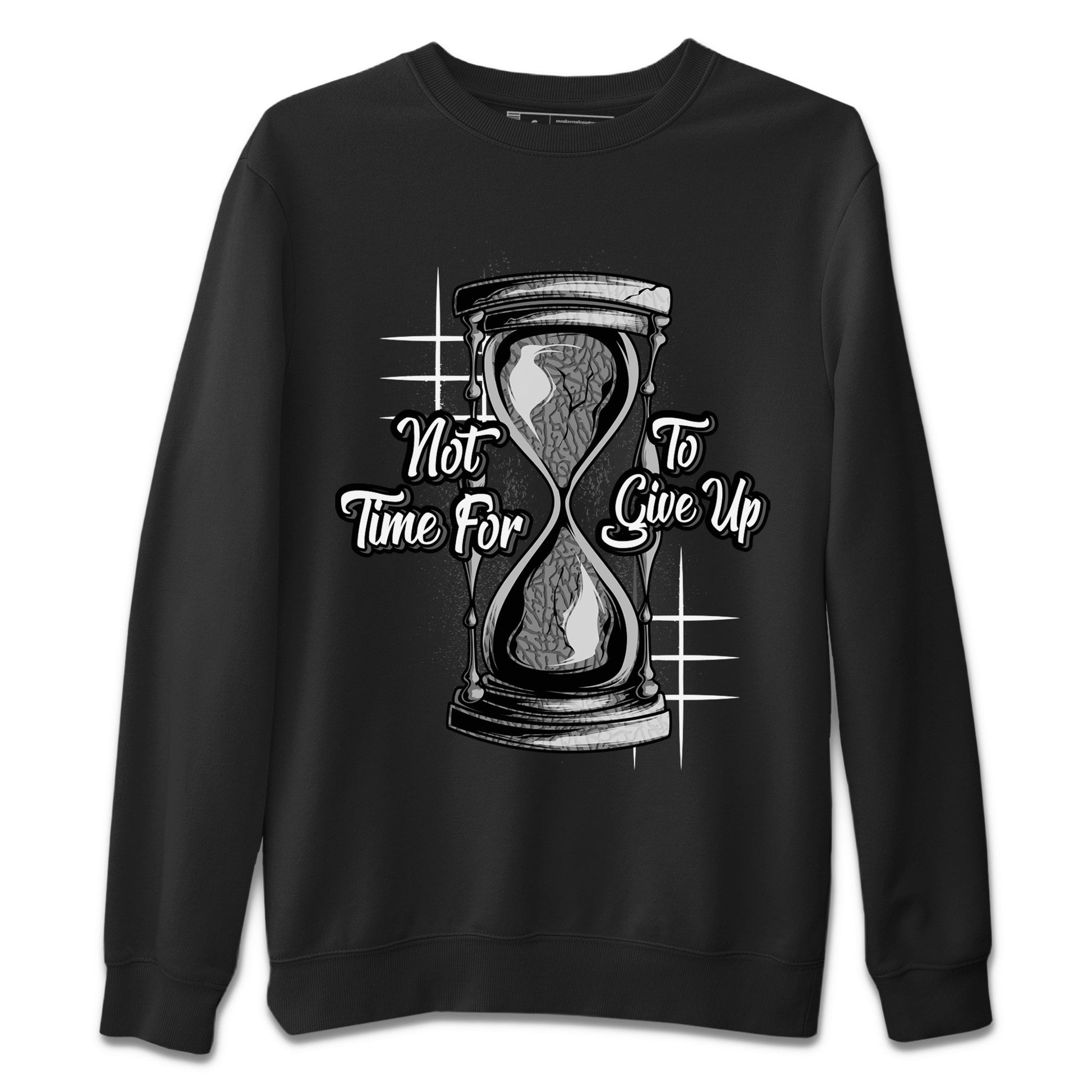 Air Jordan 1 White Cement Sneaker Match Tees Not Time For To Give Up Sneaker Tees Air Jordan 1 White Cement Shirt Unisex Shirts Black 2