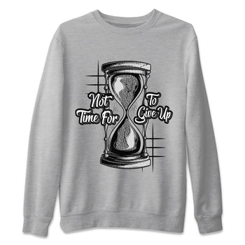 Air Jordan 1 White Cement Sneaker Match Tees Not Time For To Give Up Sneaker Tees Air Jordan 1 White Cement Shirt Unisex Shirts Heather Grey 2