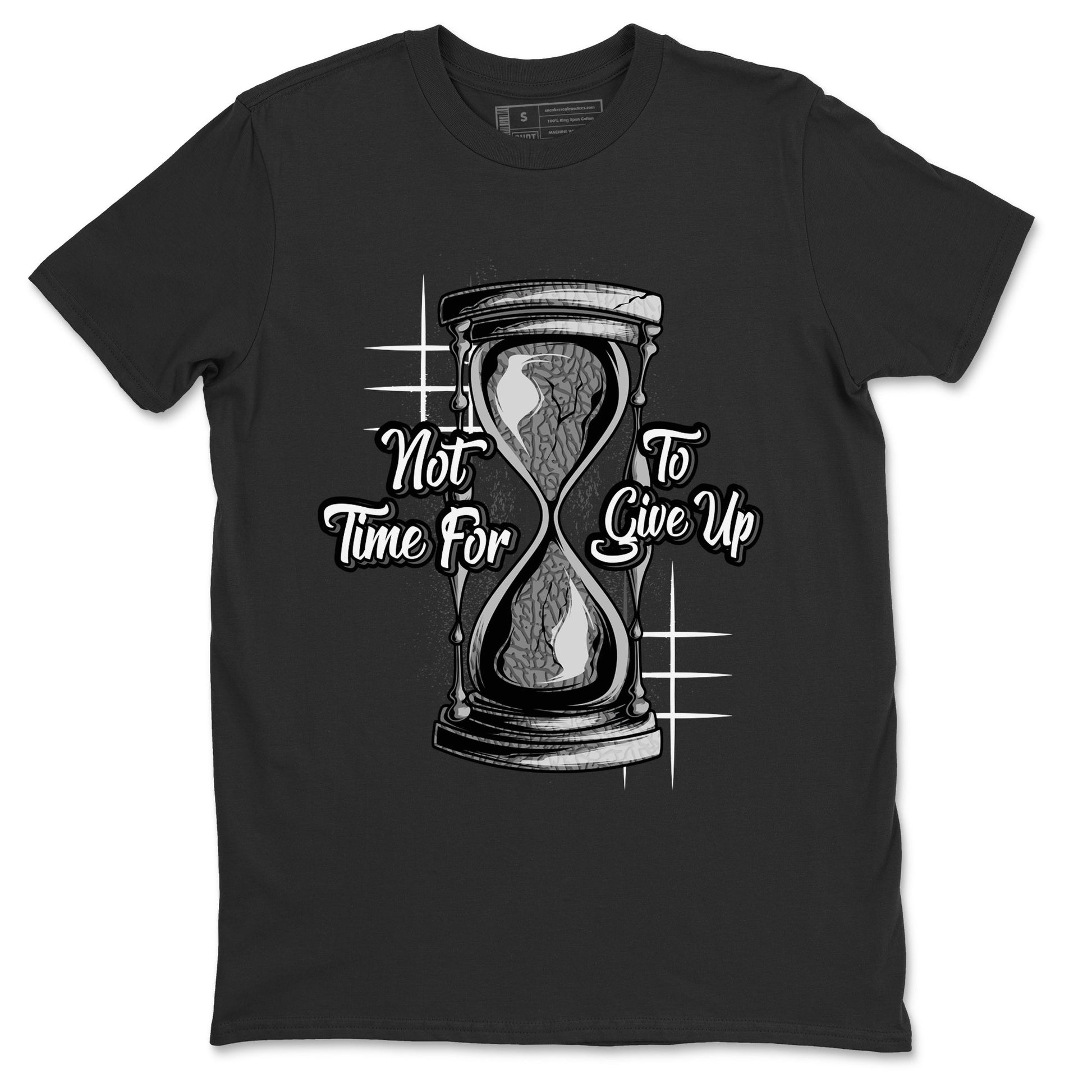 Air Jordan 1 White Cement Sneaker Match Tees Not Time For To Give Up Sneaker Tees Air Jordan 1 White Cement Shirt Unisex Shirts Black 2