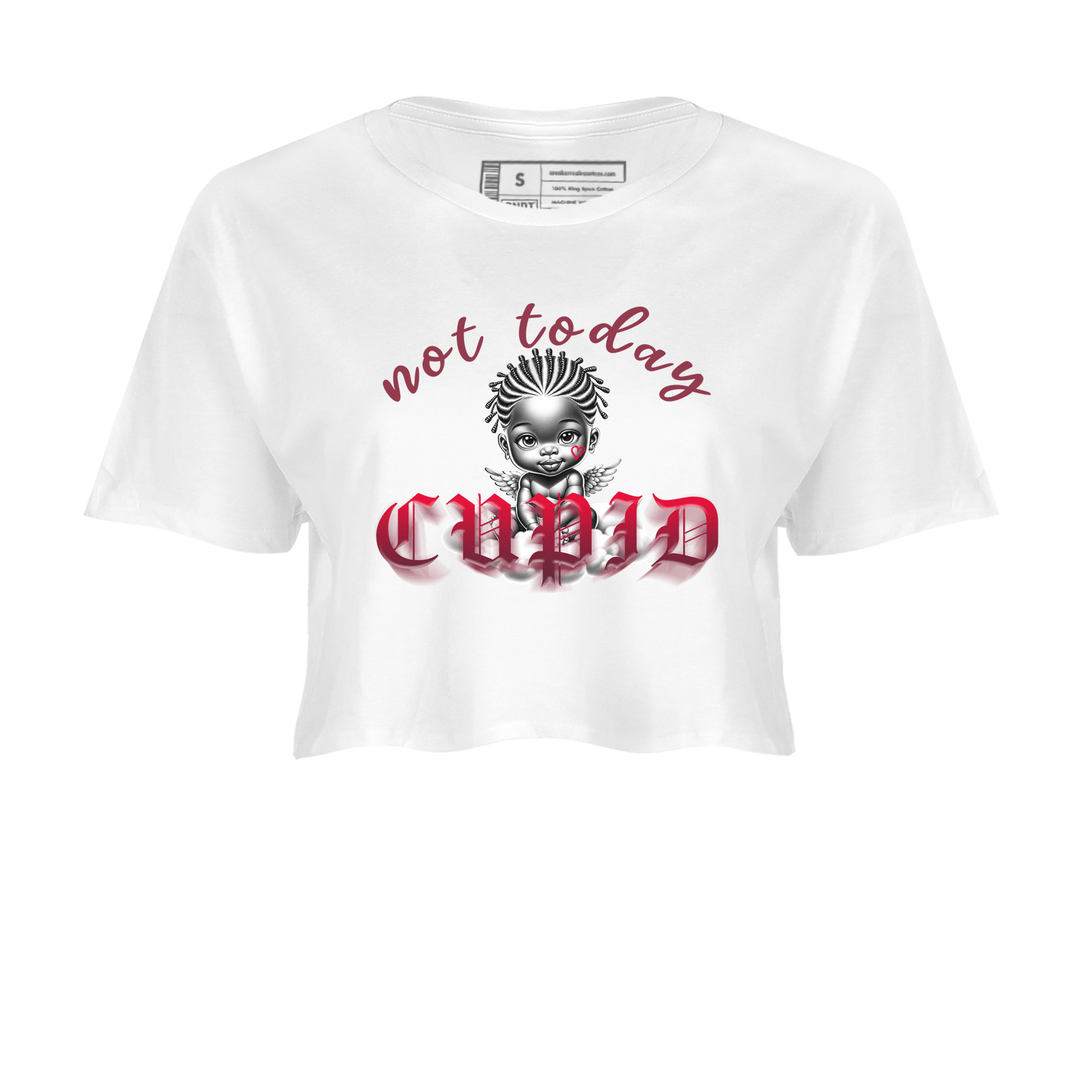 AF1 Layers Of Love shirt Valentine's Day Shirt to match jordans Not Today Cupid sneaker tees Air Force 1 Layers Of Love SNRT Sneaker Release Tees White 2 crop length shirt