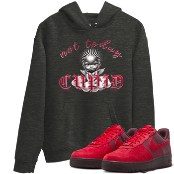 AF1 Layers Of Love shirt Valentine's Day Shirt to match jordans Not Today Cupid sneaker tees Air Force 1 Layers Of Love SNRT Sneaker Release Tees unisex cotton Charcoal Heather 1 crew neck shirt
