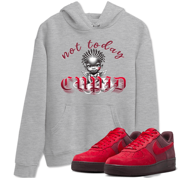 AF1 Layers Of Love shirt Valentine's Day Shirt to match jordans Not Today Cupid sneaker tees Air Force 1 Layers Of Love SNRT Sneaker Release Tees unisex cotton Heather Grey 1 crew neck shirt