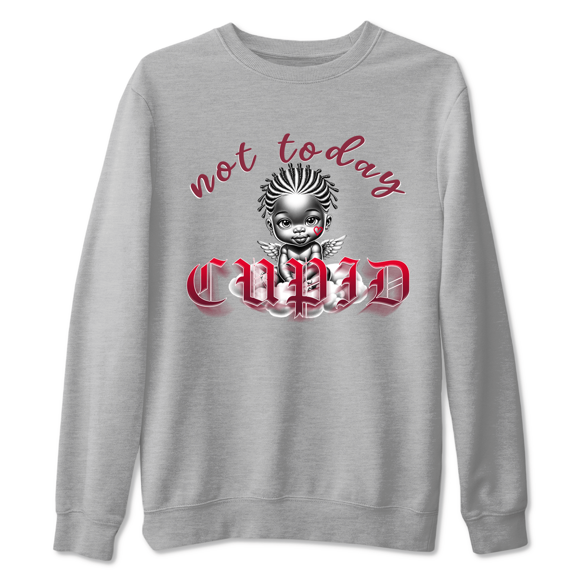 AF1 Layers Of Love shirt Valentine's Day Shirt to match jordans Not Today Cupid sneaker tees Air Force 1 Layers Of Love SNRT Sneaker Release Tees unisex cotton Heather Grey 2 crew neck shirt