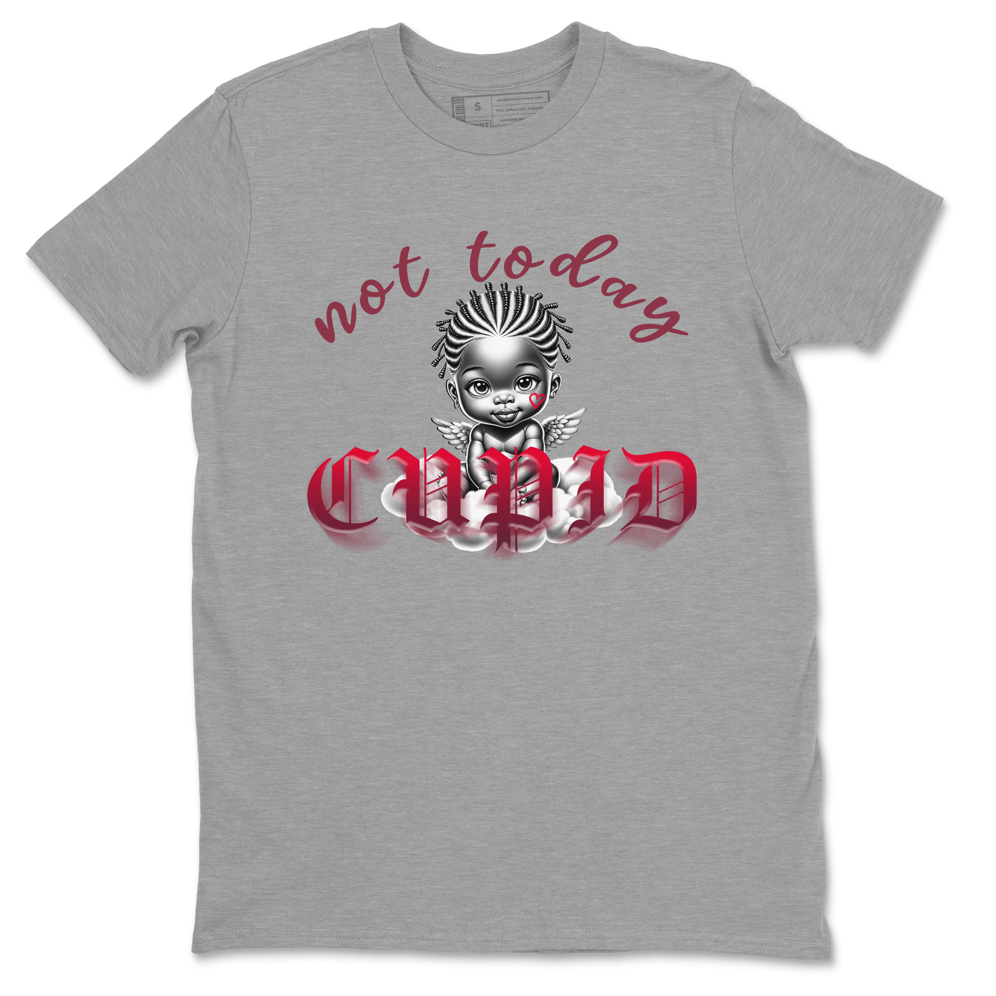 AF1 Layers Of Love shirt Valentine's Day Shirt to match jordans Not Today Cupid sneaker tees Air Force 1 Layers Of Love SNRT Sneaker Release Tees unisex cotton Heather Grey 2 crew neck shirt