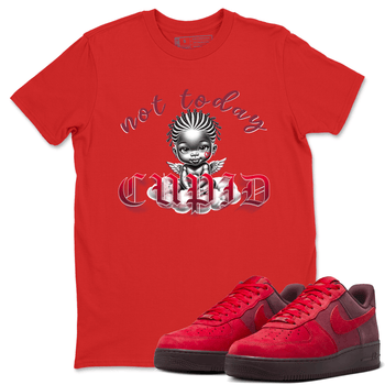 AF1 Layers Of Love shirt Valentine's Day Shirt to match jordans Not Today Cupid sneaker tees Air Force 1 Layers Of Love SNRT Sneaker Release Tees unisex cotton Red 1 crew neck shirt