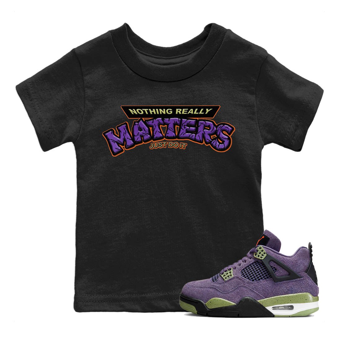 Jordan 4 Canyon Purple Sneaker Match Tees Nothing Matters Sneaker Tees Jordan 4 Canyon Purple Sneaker Release Tees Kids Shirts
