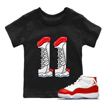 Air Jordan 11 cherry Sneaker Match Tees Number 11 Sneaker Tees Air Jordan 11 cherry Sneaker Release Tees Kids Shirts