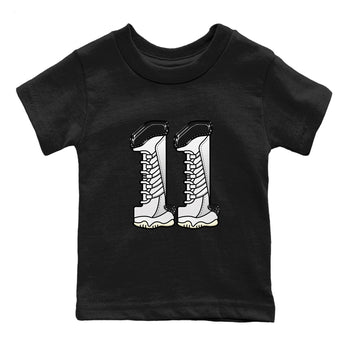 11s Gratitude shirt to match jordans Number 11 sneaker tees Air Jordan 11 Gratitude SNRT Sneaker Release Tees Baby Toddler Black 2 T-Shirt