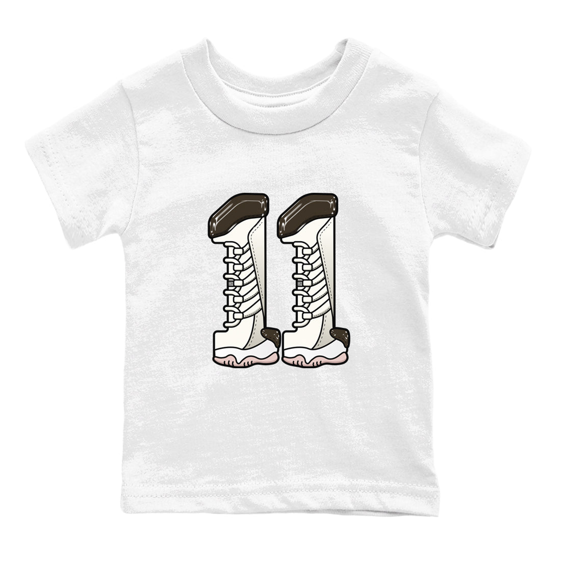 11s Neapolitan shirt to match jordans Number 11 sneaker tees Air Jordan 11 Neapolitan SNRT Sneaker Release Tees Baby Toddler White 2 T-Shirt