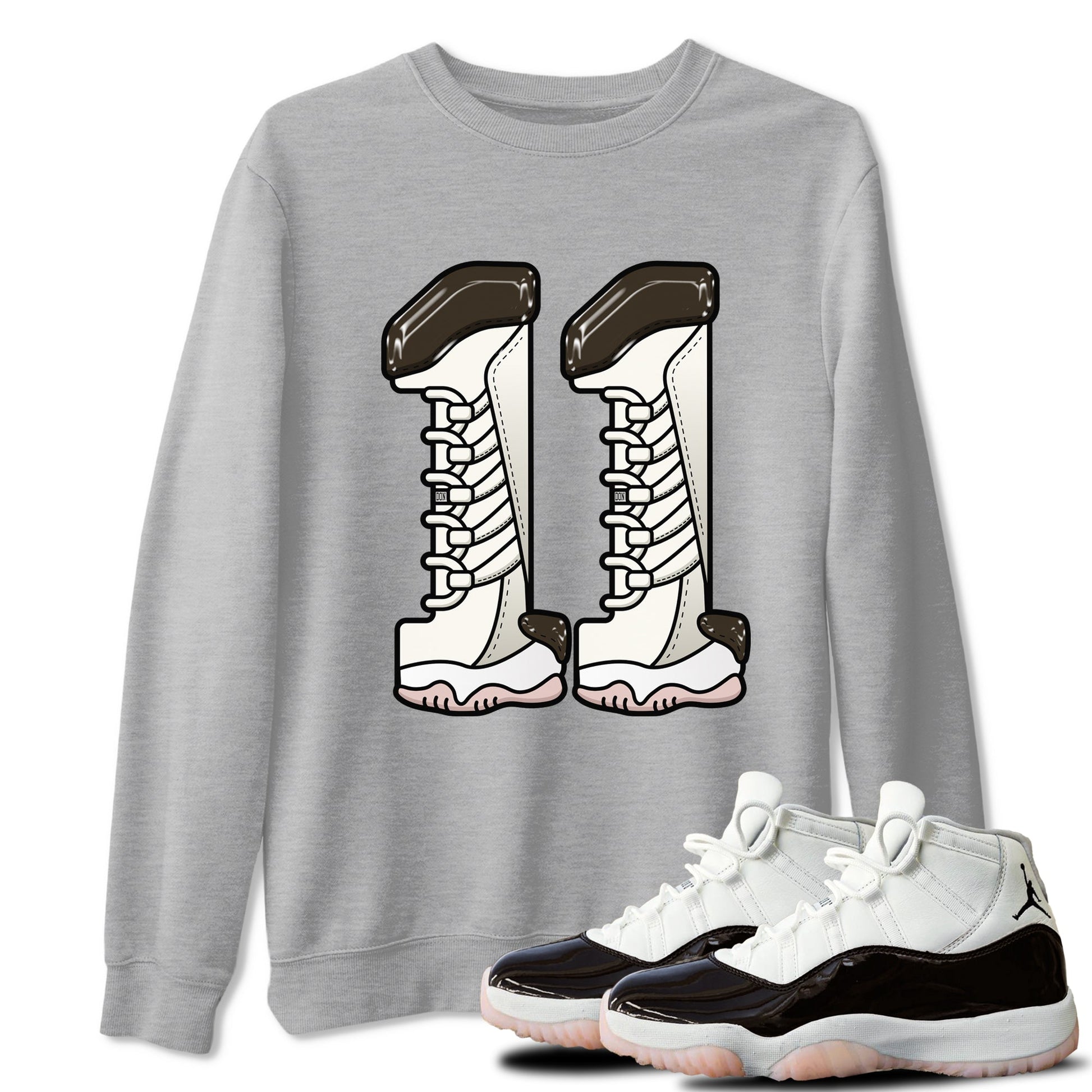 11s Neapolitan shirt to match jordans Number 11 sneaker tees Air Jordan 11 Neapolitan SNRT Sneaker Release Tees Unisex Heather Grey 1 T-Shirt