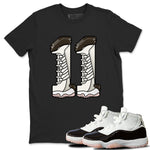 11s Neapolitan shirt to match jordans Number 11 sneaker tees Air Jordan 11 Neapolitan SNRT Sneaker Release Tees Unisex Black 1 T-Shirt