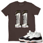 11s Neapolitan shirt to match jordans Number 11 sneaker tees Air Jordan 11 Neapolitan SNRT Sneaker Release Tees Unisex Dark Chocolate 1 T-Shirt