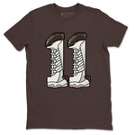 11s Neapolitan shirt to match jordans Number 11 sneaker tees Air Jordan 11 Neapolitan SNRT Sneaker Release Tees Unisex Dark Chocolate 2 T-Shirt