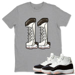 11s Neapolitan shirt to match jordans Number 11 sneaker tees Air Jordan 11 Neapolitan SNRT Sneaker Release Tees Unisex Heather Grey 1 T-Shirt