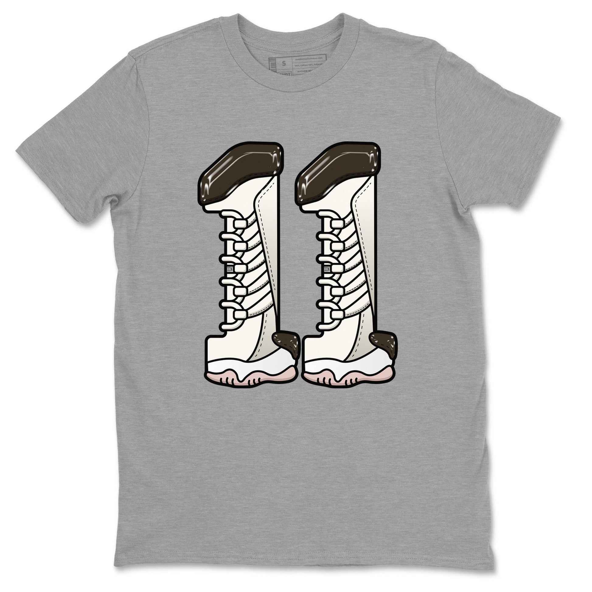 11s Neapolitan shirt to match jordans Number 11 sneaker tees Air Jordan 11 Neapolitan SNRT Sneaker Release Tees Unisex Heather Grey 2 T-Shirt