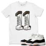 11s Neapolitan shirt to match jordans Number 11 sneaker tees Air Jordan 11 Neapolitan SNRT Sneaker Release Tees Unisex White 1 T-Shirt