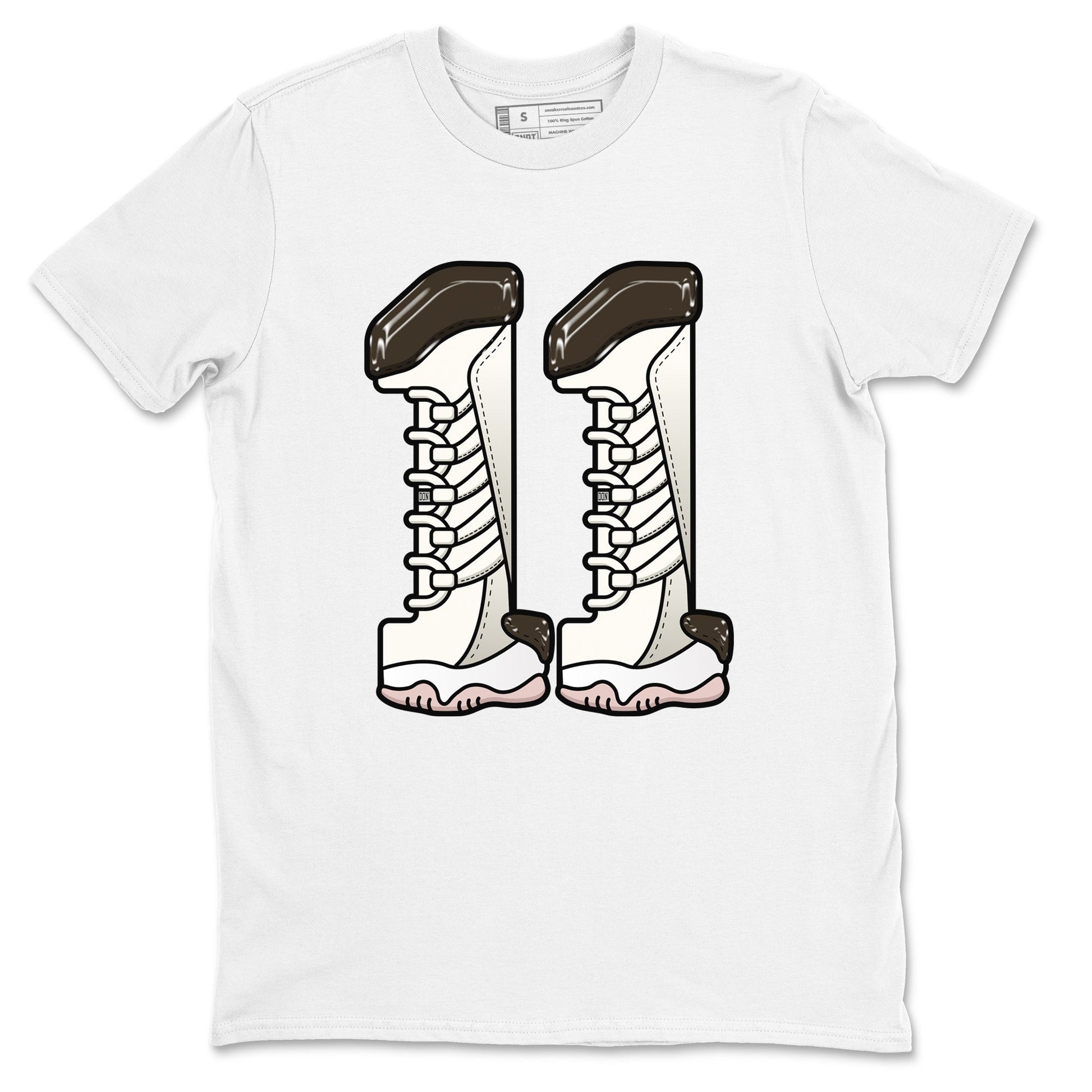 11s Neapolitan shirt to match jordans Number 11 sneaker tees Air Jordan 11 Neapolitan SNRT Sneaker Release Tees Unisex White 2 T-Shirt