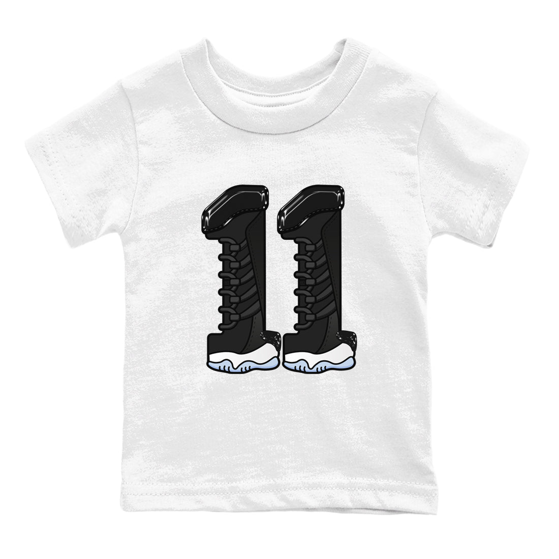 11s Black and Varsity Royal shirt to match jordans Number 11 sneaker tees Air Jordan 11 Black/Varsity Royal SNRT Sneaker Release Tees Baby Toddler White 2 T-Shirt